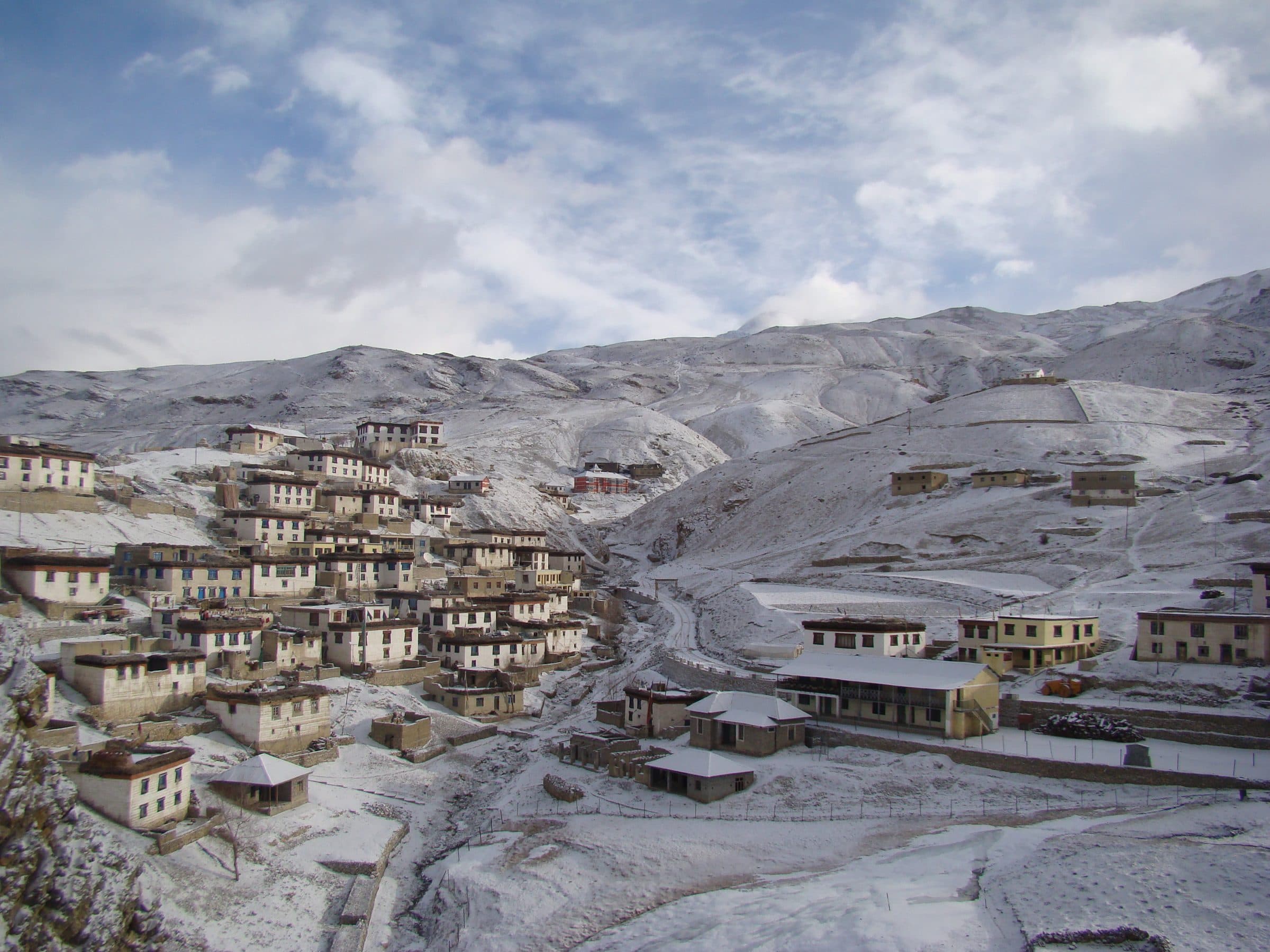 Kibber village in winter, Spiti