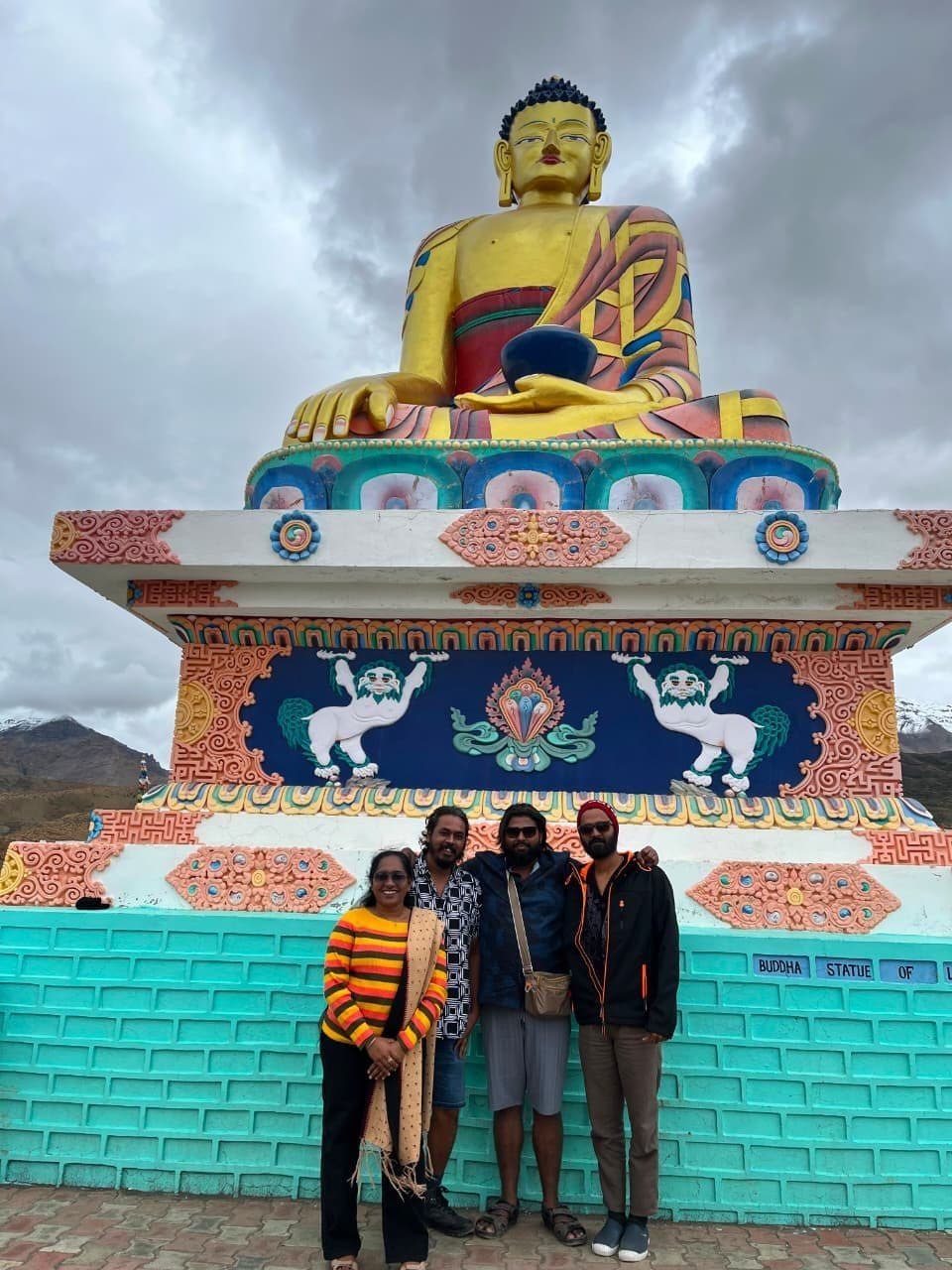 Travellers at the Langza Buddha